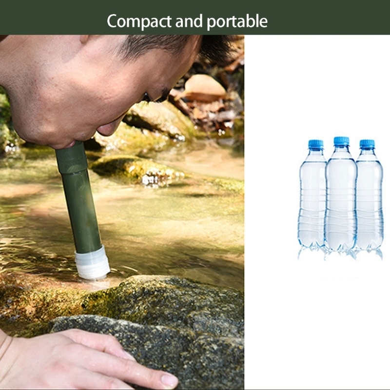 Water Filter Straw - เครื่องกรองน้ำสำหรับตั้งแคมป์เดินป่าและชุดฉุกเฉิน