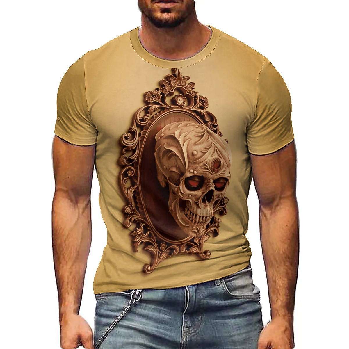 เสื้อยืดแขนสั้นพิมพ์ลาย 3 มิติ - Outdoor Youth Adventure บทวิจารณ์และราคา