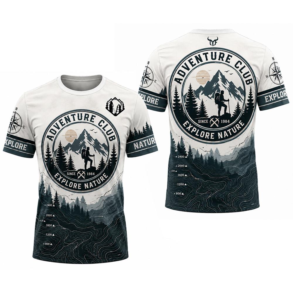 เสื้อยืดพิมพ์ลายสไตล์นักเดินทา - Outdoor Adventure Magazines บทวิจารณ์และราคา