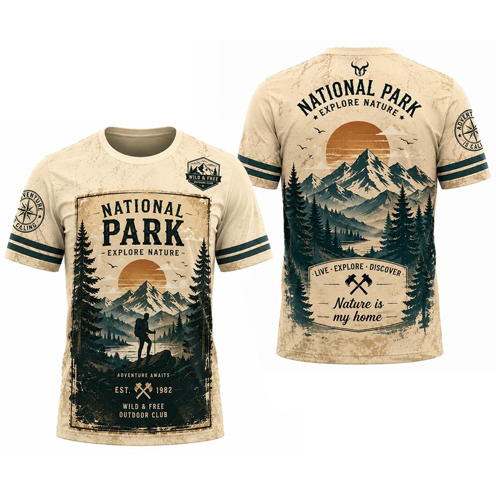 เสื้อยืดพิมพ์ลายสไตล์นักเดินทา - Outdoor Adventure Magazines บทวิจารณ์และราคา