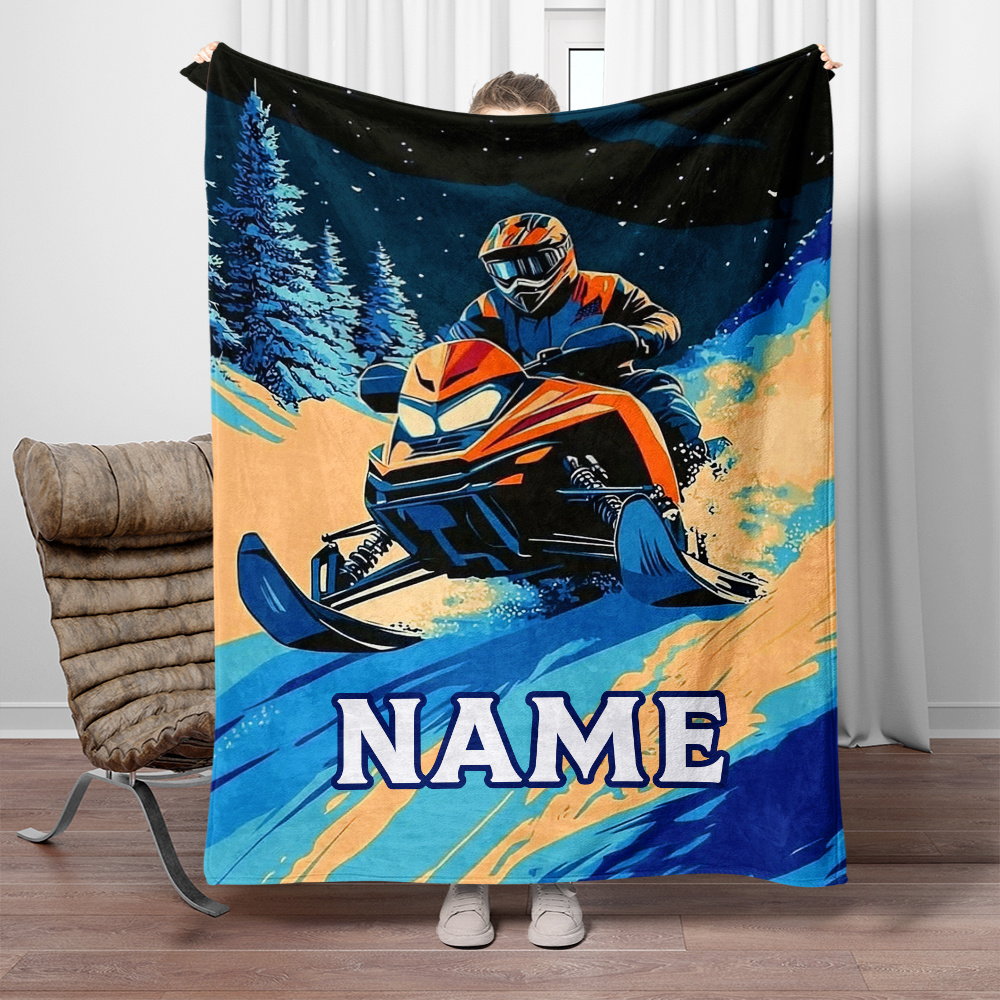 ผ้าห่มสโนว์โมบิลแบบส่วนตัว ลาย - Outdoor Adventure Names บทวิจารณ์และราคา