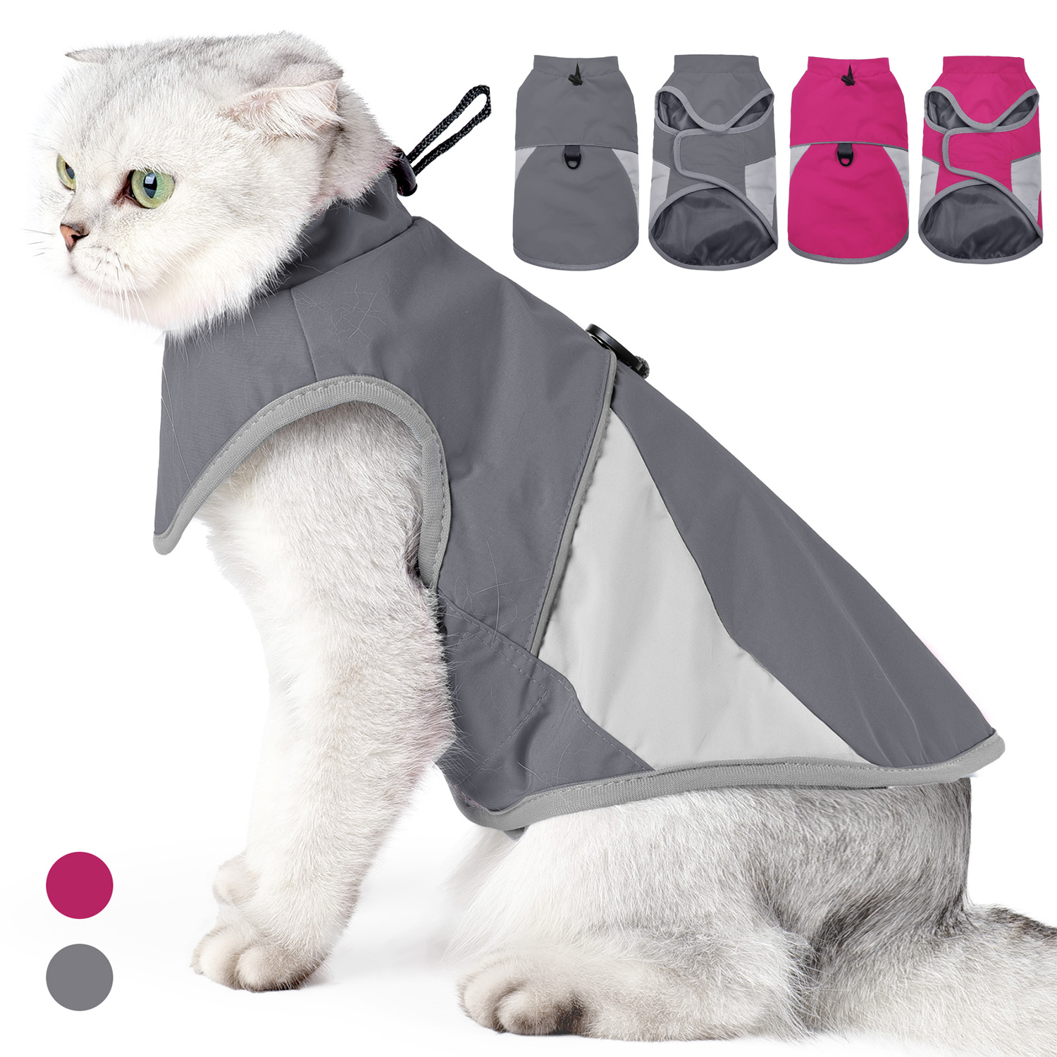 เสื้อกันลมสะท้อนแสงสำหรับแมวสำ - Outdoor Adventure Windbreaker บทวิจารณ์และราคา