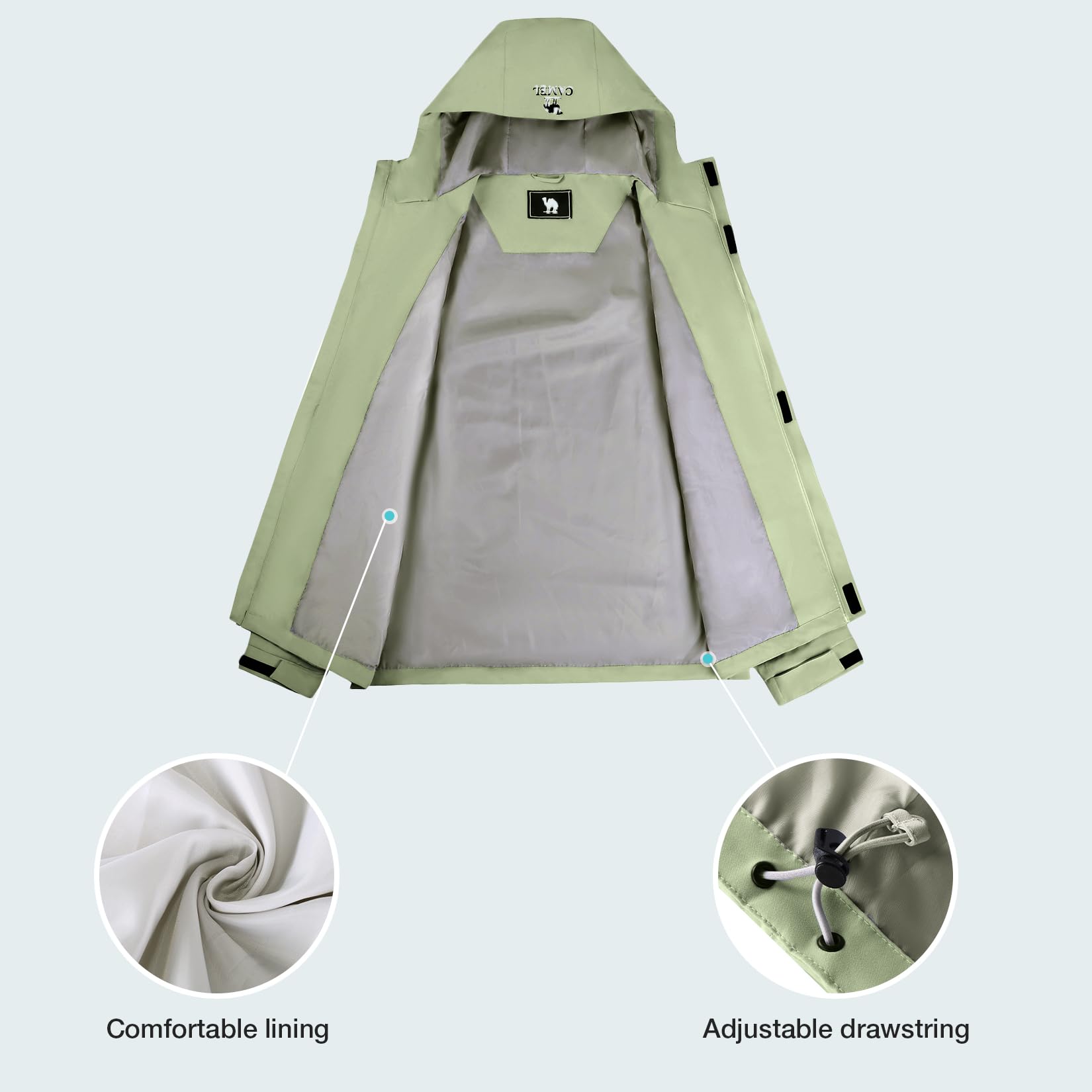 GOLDEN CAMEL Men's Rain Jacket - Outdoor Adventure Windbreaker บทวิจารณ์และราคา